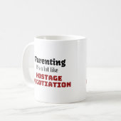 Ouderschap...Het is een soort gijzelonderhandeling Koffiemok (Voorkant links)