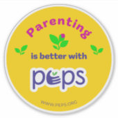 Ouderschap is beter met PEPS - bumpersticker Sticker (Voorkant)