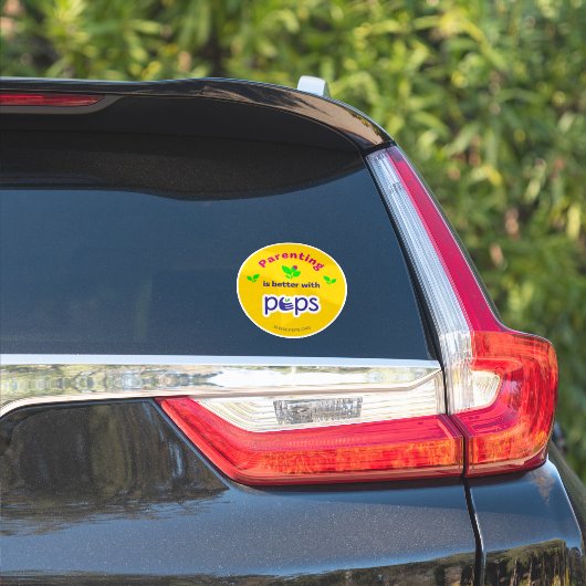 Ouderschap is beter met PEPS - bumpersticker Sticker (Auto Zijkant)