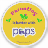 Ouderschap is beter met PEPS sticker (Voorkant)