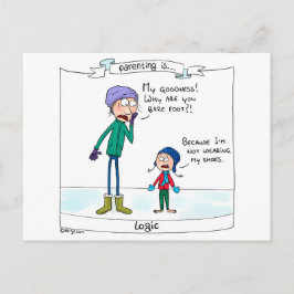 Ouderschap is... logica briefkaart