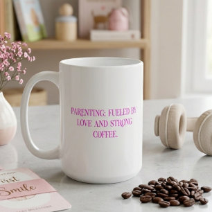 Ouderschap Koffie Liefde Typografie Koffiemok