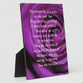 Ouderschap Plaque met gedicht Fotoplaat (Zijkant)