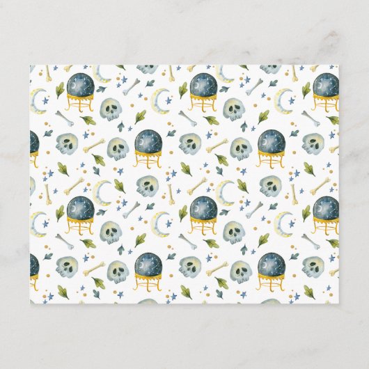 Ouderschap Spells Halloween Baby shower Advies Kaa Informatiekaartje (Achterkant)