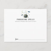 Ouderschap Spells Halloween Baby shower Advies Kaa Informatiekaartje (Voorkant)
