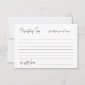 Ouderschap Tip Baby shower Game Kaart G400 (Voorkant)