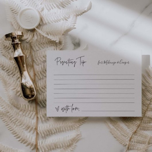 Ouderschap Tip Baby shower Game Kaart G400