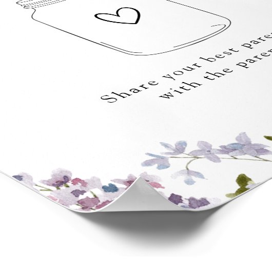 Ouderschap van Lilacs en Lavender Tip Jar Poster (Hoek)