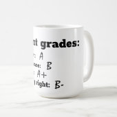 Ouderscores voor inspanning, geduld, liefde koffiemok (Voorkant rechts)