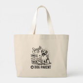 Ouderstatus hond grote tote bag (Achterkant)