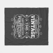 Ouderwets 1945 80ste verjaardag Verouderd tot perf Fleece Deken (Voorkant (Horizontaal))