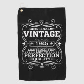 Ouderwets 1945 80ste verjaardag Verouderd tot perf Golfhanddoek (Voorkant)
