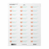 Ouderwets Bewaar de datum (Oranje / Blauwgroen) Etiket (Full Sheet)