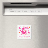 Ouderwets bewaar de datummagneet (roze / Sinaasapp Magneet (Insitu (Vaatwasser))
