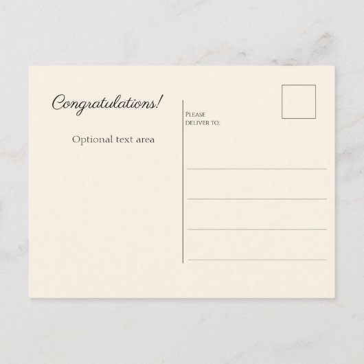 Ouderwets Bloemboeket Postkaart (Achterkant)