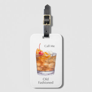 Ouderwets bourbon cocktail bagagelabel