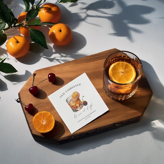 "Ouderwets" Cocktail Verjaardag Servet