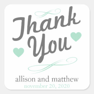 Ouderwets dank u Stickers (grijs / groen)