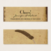 Ouderwets Elegance Bruiloft Drink Tickets Mini Visitekaartjes (Voorkant /achterkant)
