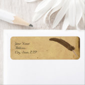 Ouderwets Elegance Perkament met Quill Etiket (Insitu)