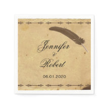 Ouderwets Elegance Perkament met Quill Weddin