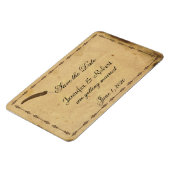 Ouderwets Elegance Perkament Save the Date Magneet (Linkerzijde)