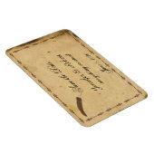 Ouderwets Elegance Perkament Save the Date Magneet (Rechterzijde)