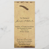 Ouderwets Elegance Perkament Trouwprogramma Programmakaart (Voorkant)