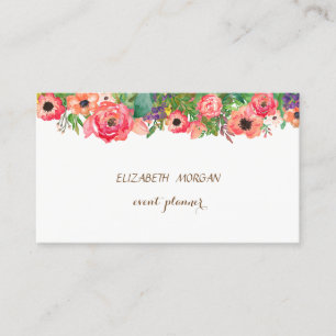 Ouderwets, Elegant, Bloemen Visitekaartje