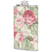 Ouderwets Elegant Roze en Rode Rozen Heupfles (Links)