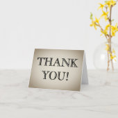 Ouderwets en  uiterlijk "DANK U!" Kaart (Gele Bloem)