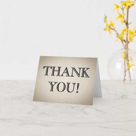 Ouderwets en uiterlijk "DANK U!" Kaart (Gele Bloem)