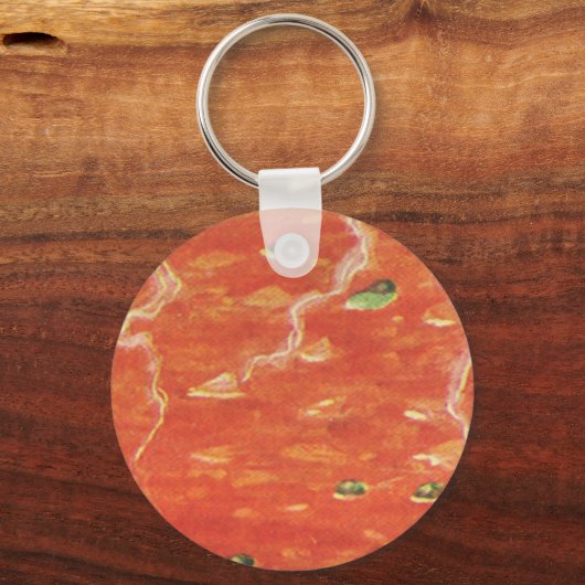 Ouderwets eten, hete kom tomatensoep met erwten sleutelhanger (Voorkant)