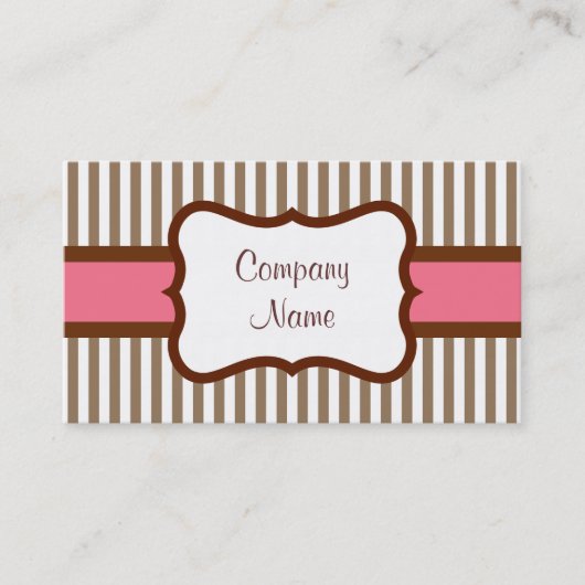 Ouderwets gestreept Visitekaartje (Voorkant)