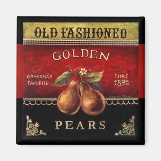 Ouderwets Golden Pears  Magnet (Voorkant)