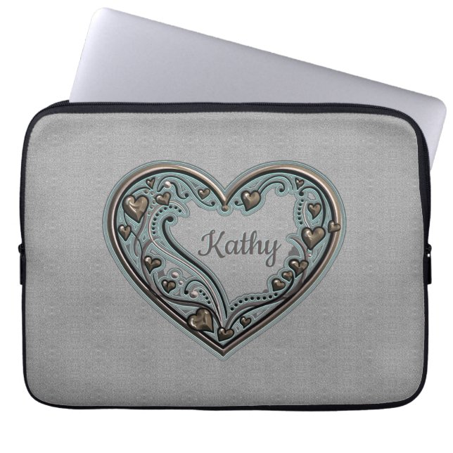 Ouderwets hart laptop sleeve (Voorkant)