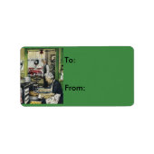 Ouderwets  Home Keuken Kerstcadeau Etiket (Voorkant)