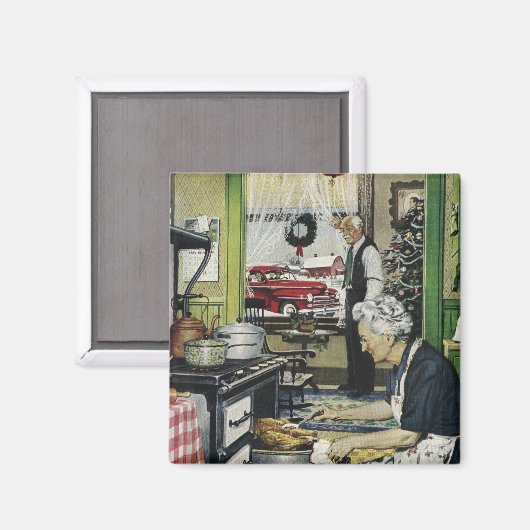 Ouderwets  Home Keuken Vakantie Magneet (Voorkant / Achterkant)