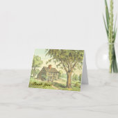 Ouderwets huis, "Dank je!" Kaart (Voorkant)