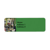 Ouderwets  Huis Kerst Etiket (Voorkant)