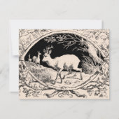 Ouderwets Hunter's Ball Game Diner Menu Kaart (Achterkant)