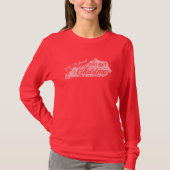 Ouderwets Kentucky Kerst Dames LS T-shirt (Voorkant)