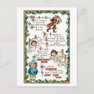 Ouderwets Kerst, Cartoon Feestdagenkaart