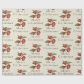 Ouderwets Kerst Rood & Groen Cadeaupapier (Vlak)