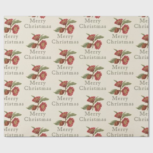 Ouderwets Kerst Rood & Groen Cadeaupapier (Vlak)