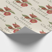 Ouderwets Kerst Rood & Groen Cadeaupapier (Hoek)