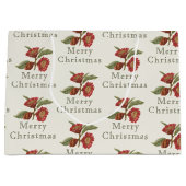 Ouderwets Kerst Rood & Groen Groot Cadeauzakje (Voorkant)