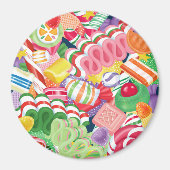 Ouderwets Kerst Snoep Magnet (Voorkant)