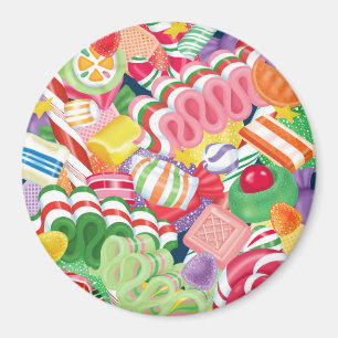 Ouderwets Kerst Snoep Magnet