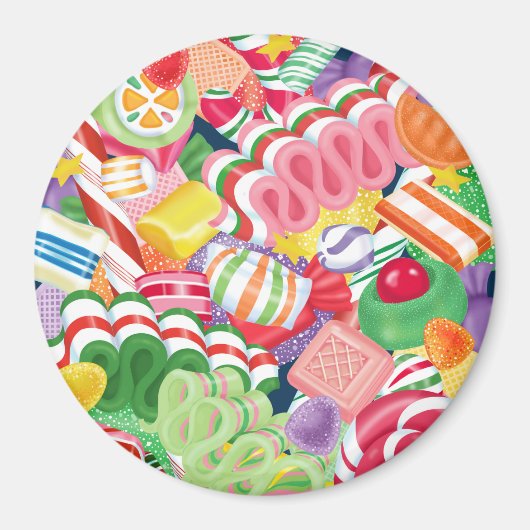 Ouderwets Kerst Snoep Magnet (Voorkant)